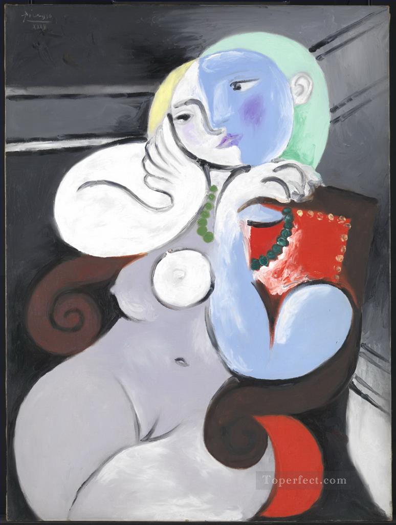 Nude Woman in a Red Armchair cubism Pablo Picasso Oil Paintings